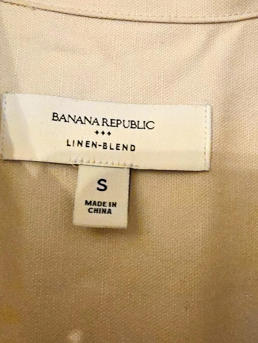 Banana Republic Linen-Blend Belted Jumpsuit Beige Small